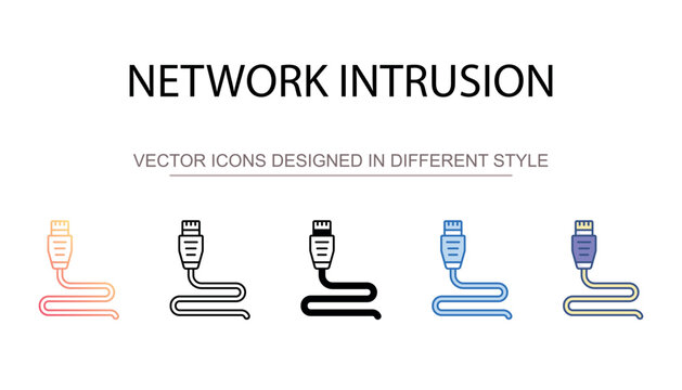 Network Intrusion icon design with white background stock illustration