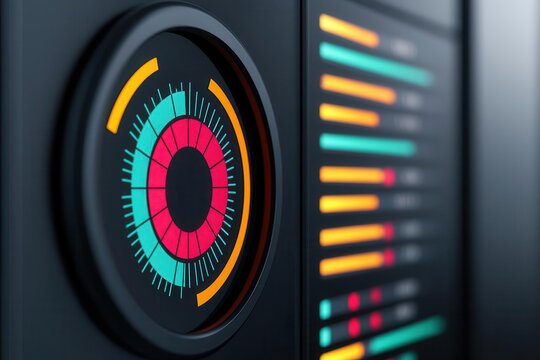 Digital dashboard displaying key performance indicators KPIs for supply chain efficiency