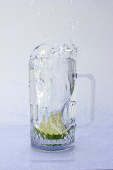 Citrus Refresher: Lime slice creates splashes and ripples of freshness.