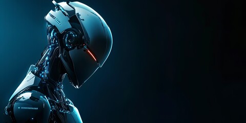 robot Ai Intelligence technology solutions develop cannot find solution background banner copy space area for text 