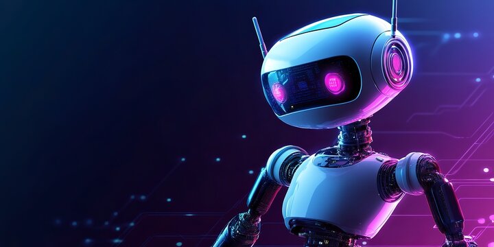 robot Ai Intelligence technology solutions develop cannot find solution background banner copy space area for text 