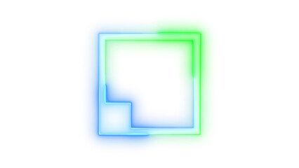 Neon icon resize mouse small symbol blue green color transparent background