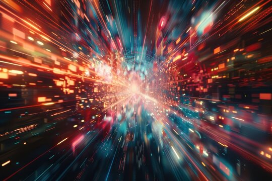 Abstract movie production concept with camera and creative tools.