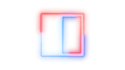 Neon icon resize mouse tall symbol blue red color transparent background