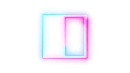 Neon icon resize mouse tall symbol cyan pink color transparent background