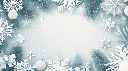 Winter Wonderland Shopping Promotion Featuring Cozy Icons and Holiday Elements