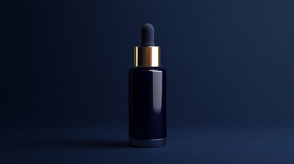Luxury Dropper Bottle Mockup on Blue Background