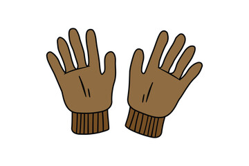 Work gloves icon - essential symbol for hand protection and protection in various work environments