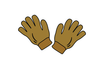 Obraz premium Working hand gloves icon set