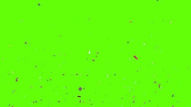 Confetti balloon effect on green screen background