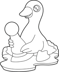 Duck Chess piece Pawn Chess Animal Vector Graphic Art Illustration