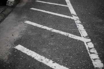 Abstract Asphalt Texture: Weathered Parking Lines