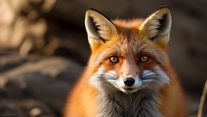 This stunning close-up of a fox’s face captures the raw beauty and intensity of wildlife photography. The image highlights the fox’s sharp, piercing eyes and the fine details of its fur.