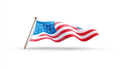 American Flag Waving in the Breeze