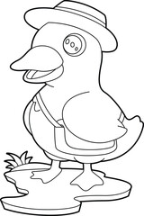 Duck Sling bag Animal Vector Graphic Art Illustration