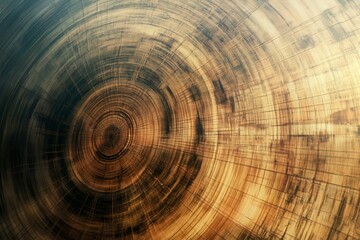 Fototapeta premium Abstract close-up of a swirling wooden texture with warm tones.
