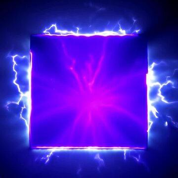Zipper electric flashes in a square frame
