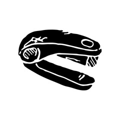 Hand-drawn stapler silhouette
