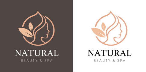 beauty hair logo premium vector