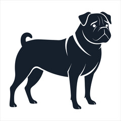 Modern Pug dog vector illustration design.