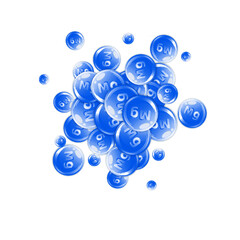 Magnesium round capsules scattered randomly.