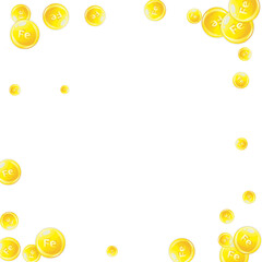 Ferritin round droplets scattered randomly.