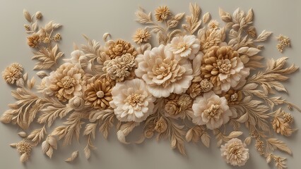 Flowers decoration with cones