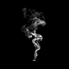 Abstract smoke moves on a black background. Design element for your art.