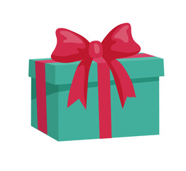 Gift box with a red ribbon, perfect for celebrations