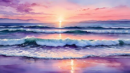 Fototapeta premium sunset on the beach