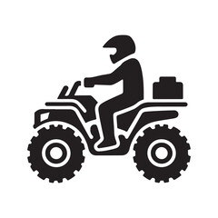 Quad icon silhouette on white background  © Arafat