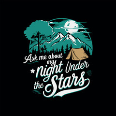 camping tee shirt design
