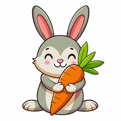 Obraz premium rabbit and carrot