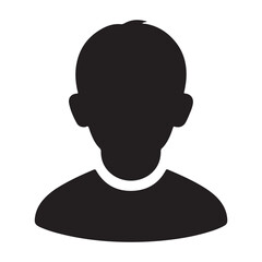 User icon silhouette on white background
