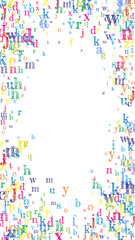 School notebook cover. Colorful childish floating