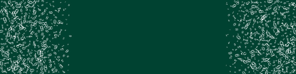 Flying digits and numbers. School math notebook