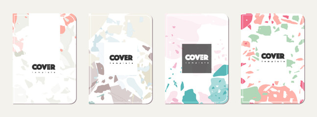 Note book cover design. Terrazzo abstract