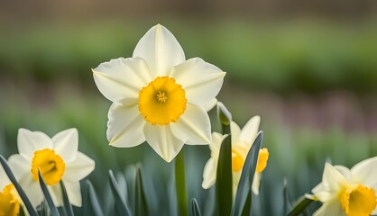 daffodils in the garden