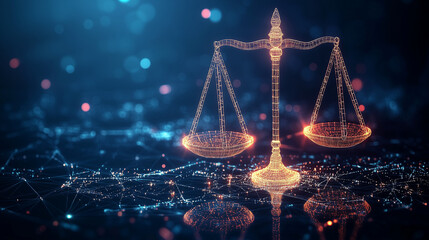 Visual of a digital balance scale weighing taxes against public services, Digital Balance Scale Weighing Taxes vs. Public Services, Illustrating Economic Policy Trade-offs and Legal Fairness