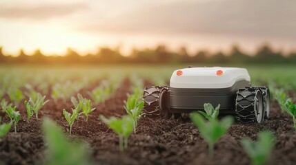 Autonomous agricultural robot for precision planting and soil analysis, innovative and functional design