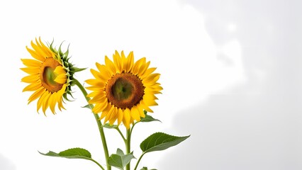 Obraz premium sunflower on white background