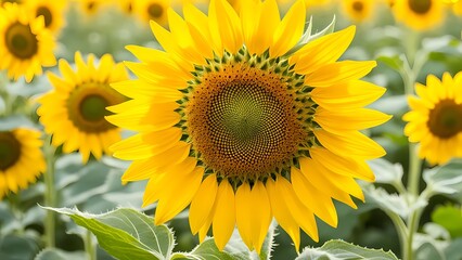 Fototapeta premium sunflower field in summer