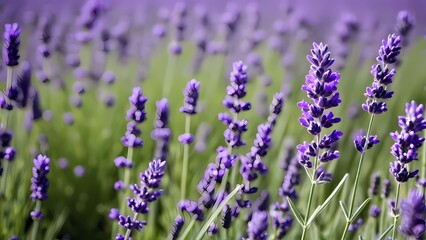 Naklejka premium lavender flowers in the field