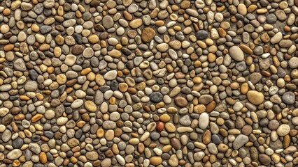 Texture of a gravel path with mixed stones in earthy tones
