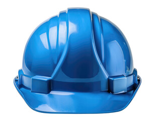 Blue Hard Hat Isolated on Transparent Background.