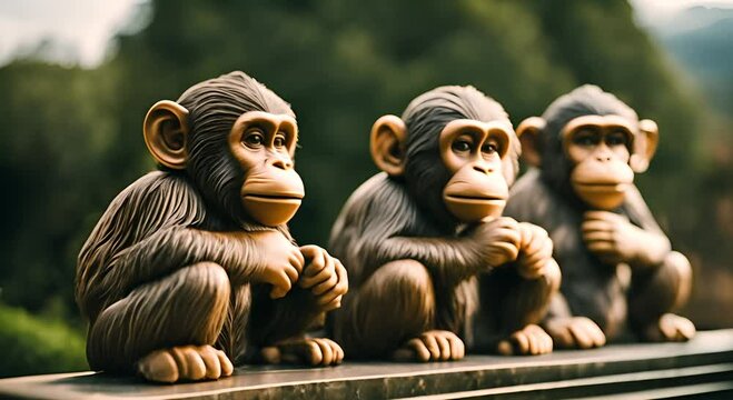 The three wise monkeys.