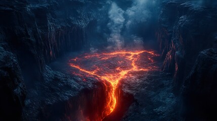 Neon auroras illuminate dark mountain peaks with vibrant design picture