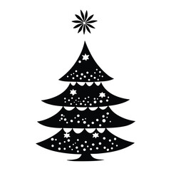 Christmas Tree Vector Silhouettes Collection
