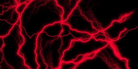 lightnings and thunder bold Stike at summer storm isolated on red, black. set of lightning bolt on transparent background. Black marble stone texture. Lightning in dark sky.