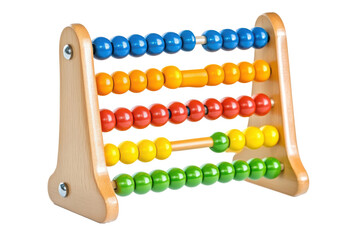 abacus with colorful beads isolated png transparent background